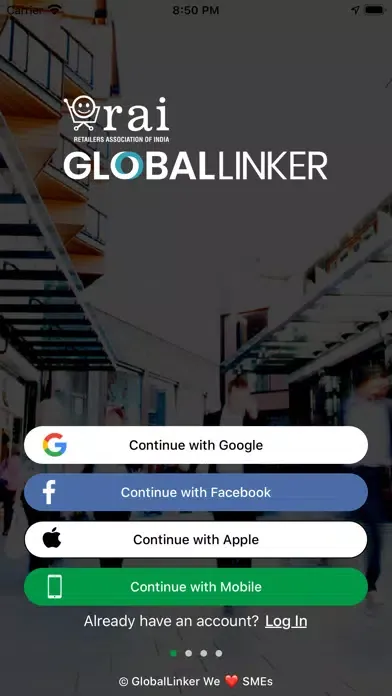 Tangkapan skrin RAI GlobalLinker
