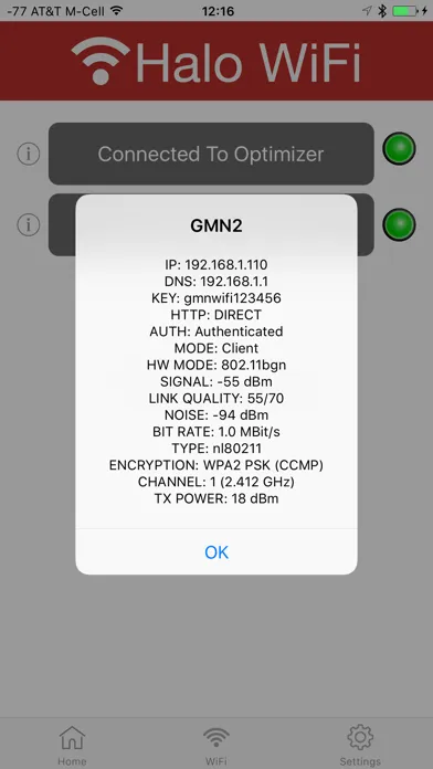 ภาพหน้าจอของ Halo WiFi