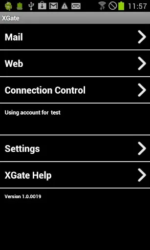 Tangkapan skrin XGate Satellite Email & Web