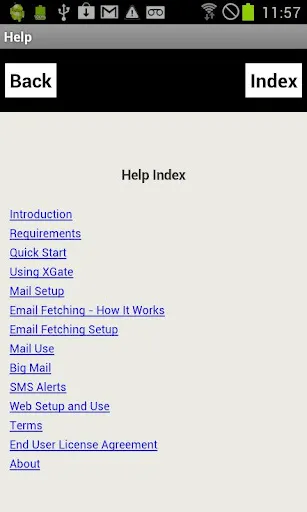 Tangkapan skrin XGate Satellite Email & Web