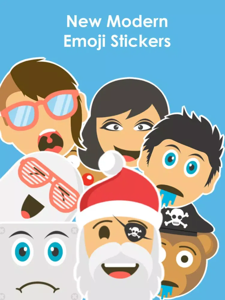 Tangkapan skrin Emoji 2.0 - Extra Moji Stickers for iMessage iPad 