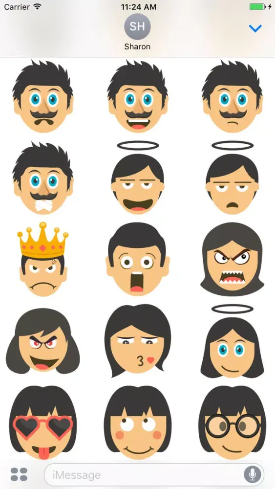 Tangkapan skrin Emoji 2.0 - Extra Moji Stickers for iMessage