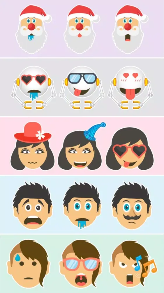 Tangkapan skrin Emoji 2.0 - Extra Moji Stickers for iMessage