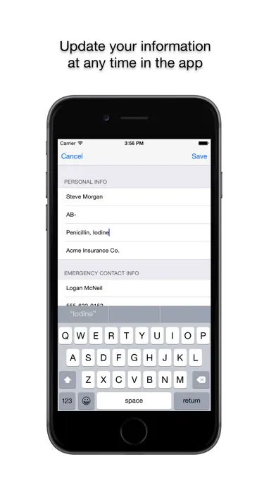 Captures d'écran de ICE - Emergency contact widget, view ICE information from lock screen
