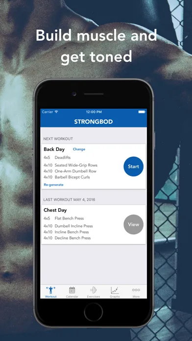StrongBod - Free personal trainer and gym workout planner app for personalized fitness routines 스크린샷