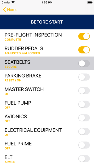 Captures d'écran de DA20 Checklist