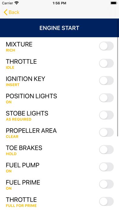 Captures d'écran de DA20 Checklist