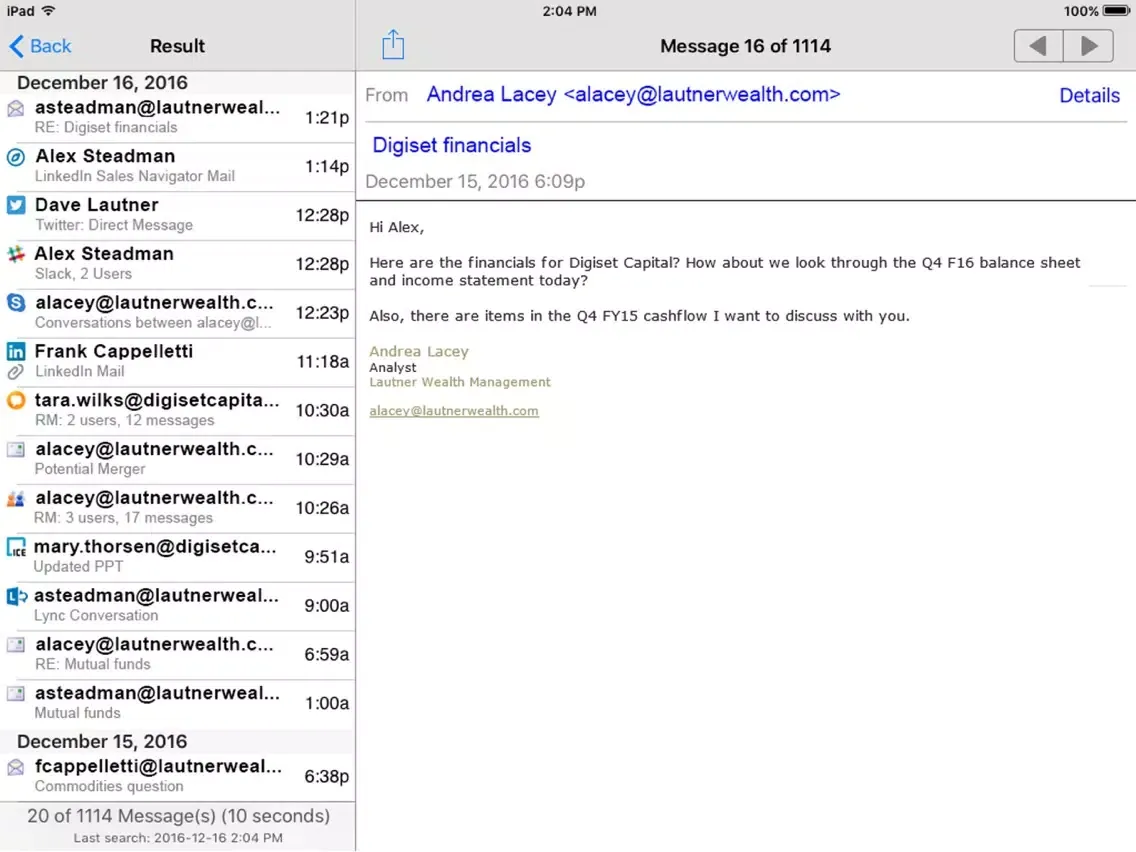 Captures d'écran de Global Relay - Search iPad 