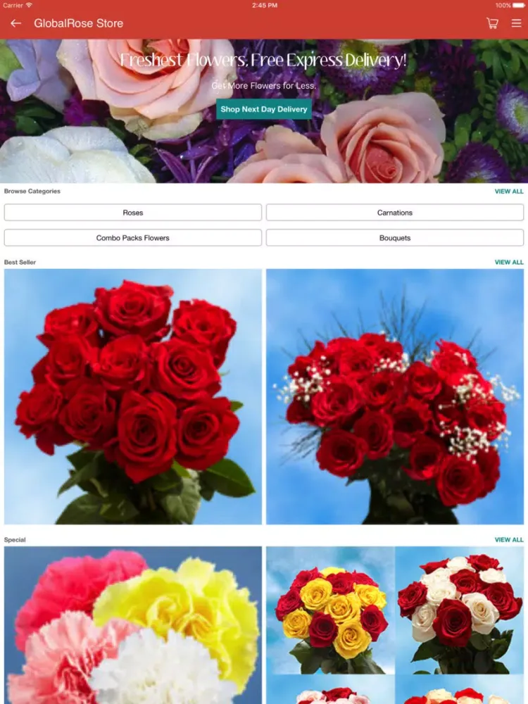 Captures d'écran de GlobalRose Flowers Delivery iPad 