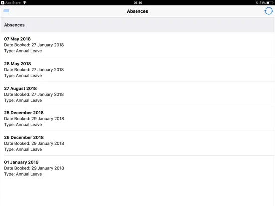 Tangkapan layar GRS Mobile iPad 