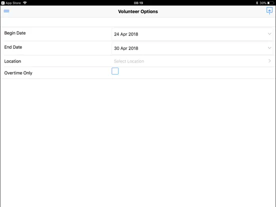 Tangkapan layar GRS Mobile iPad 