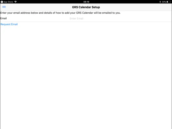 Tangkapan layar GRS Mobile iPad 