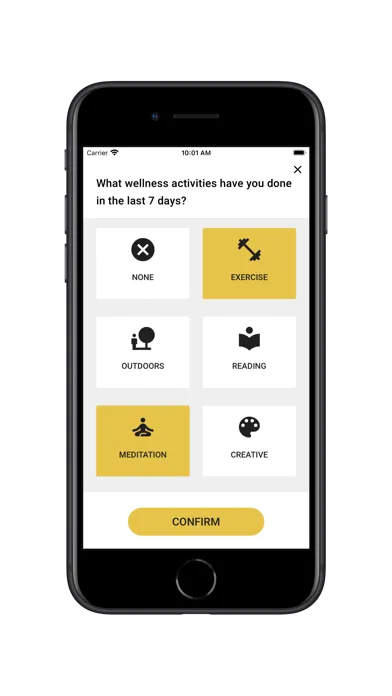 1HSE Wellbeing Screenshots