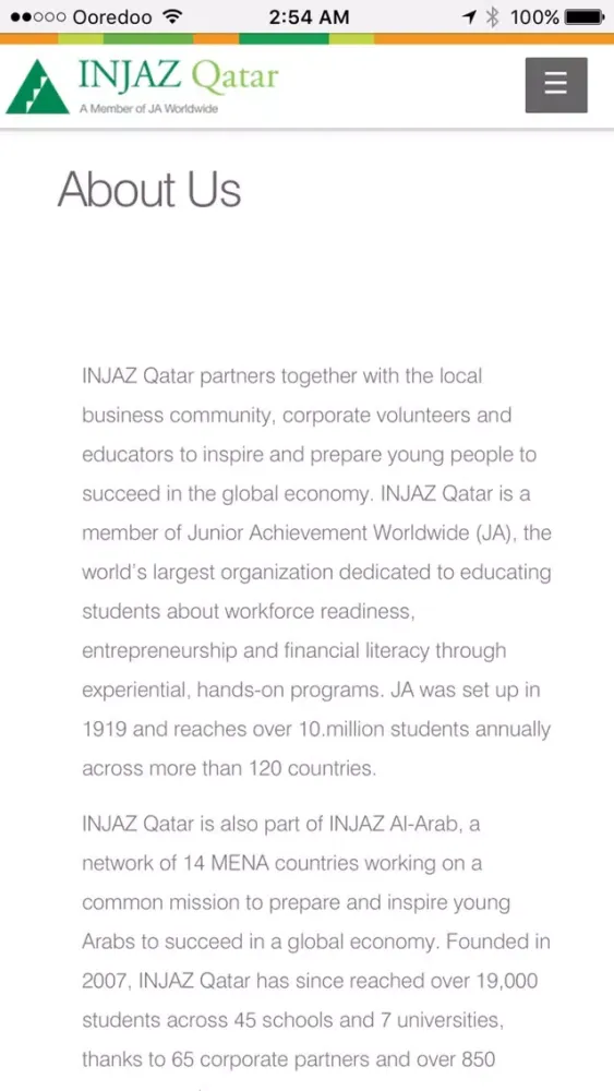 INJAZ Qatar Ekran Görüntüleri