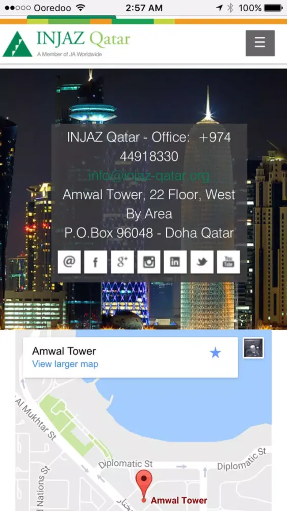 INJAZ Qatar Ekran Görüntüleri