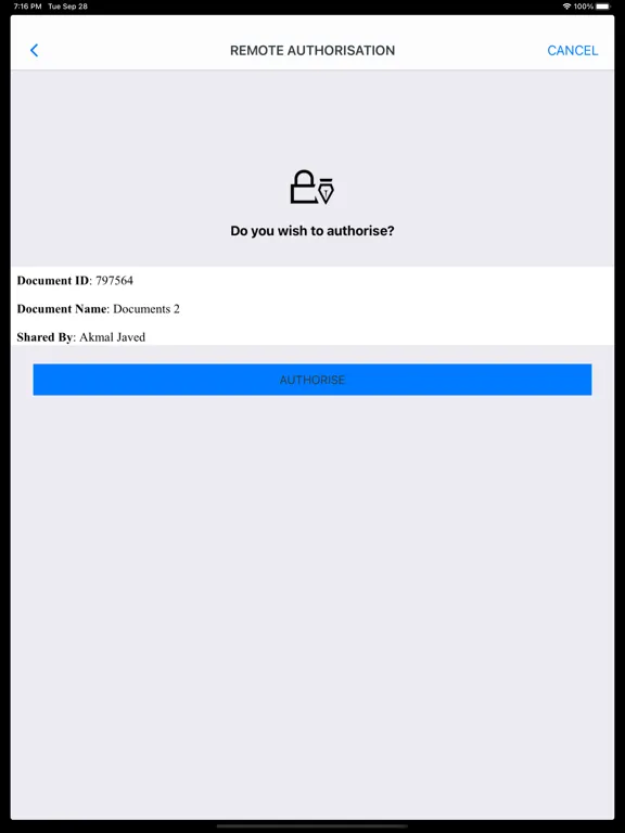 Tangkapan layar Qualified Signing Service iPad 