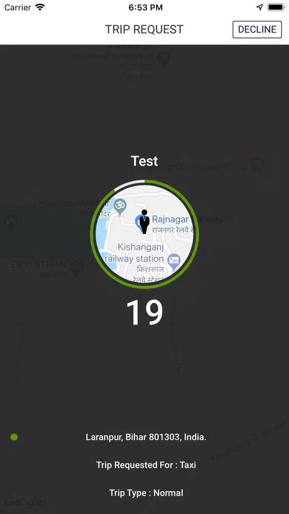 Ảnh chụp màn hình của Global taxi