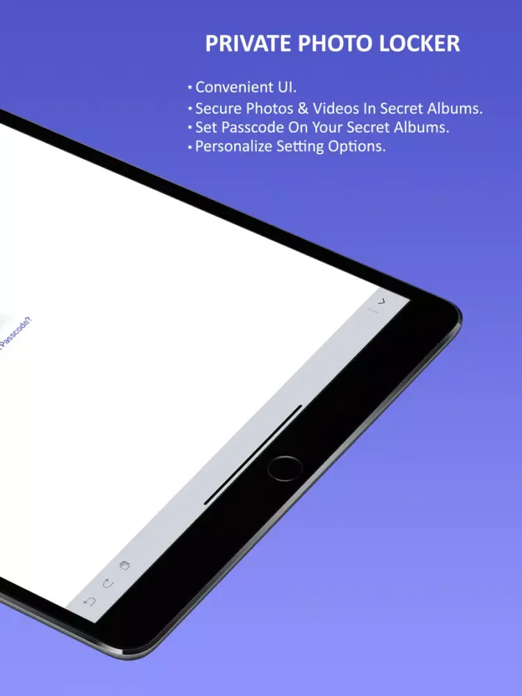 Tangkapan layar Private Photo Locker iPad 