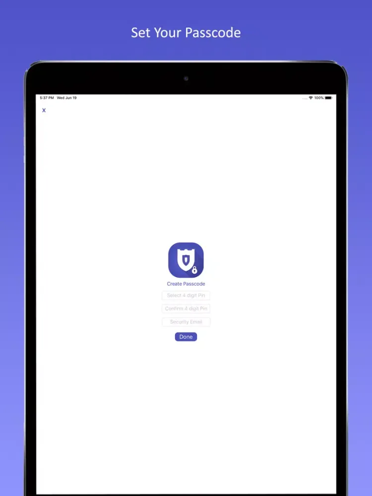 Tangkapan layar Private Photo Locker iPad 