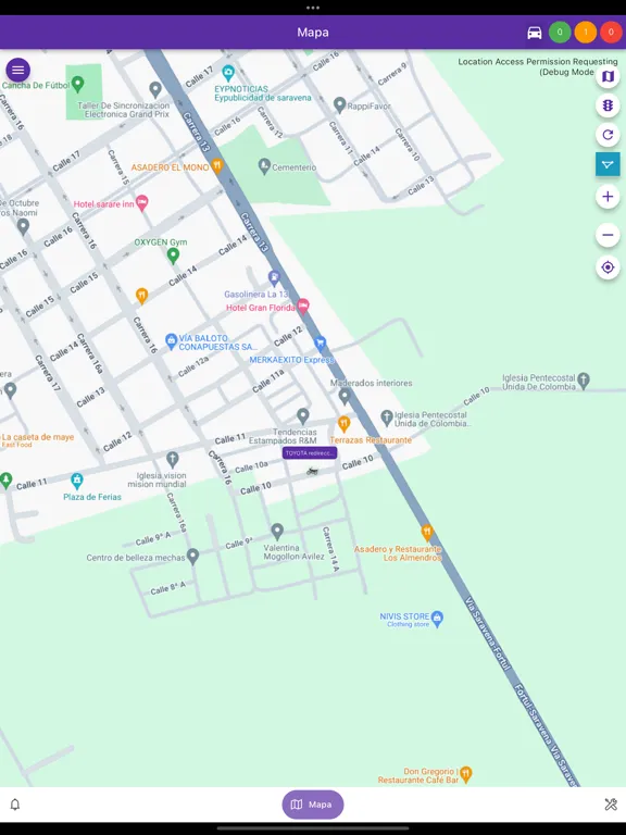 Tangkapan skrin SERVER GPS iPad 