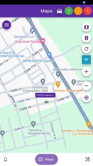 Tangkapan skrin SERVER GPS