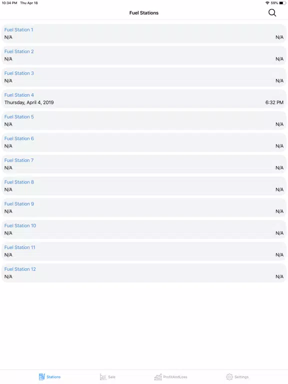 Ảnh chụp màn hình của GlobalFMS Report iPad 