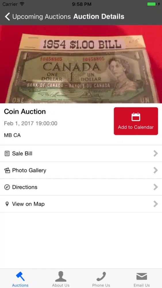 Bill Klassen Auction Calendar应用截图