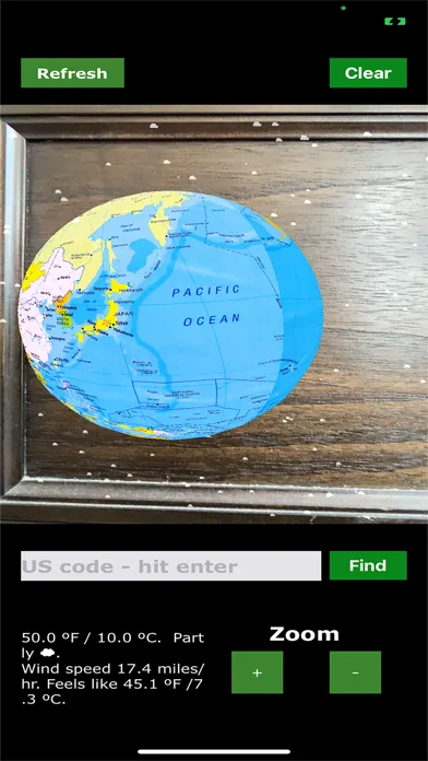 Ảnh chụp màn hình của Rotating Globe
