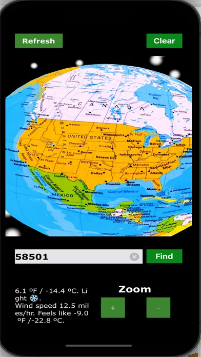 Ảnh chụp màn hình của Rotating Globe