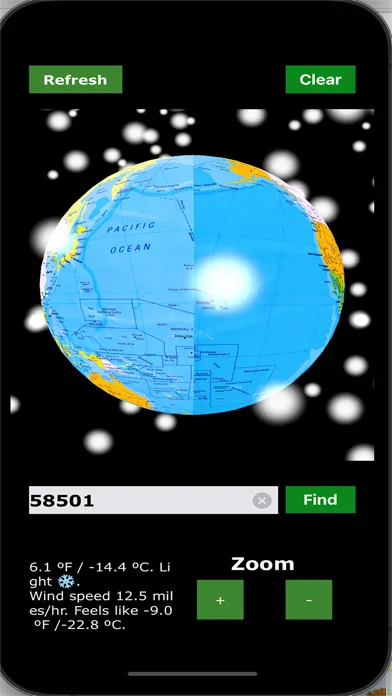 Ảnh chụp màn hình của Rotating Globe