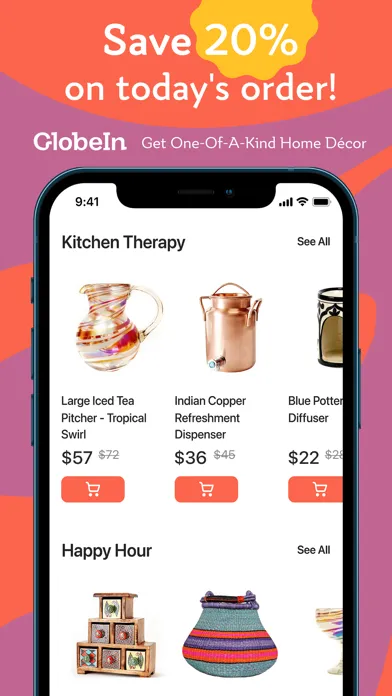 Screenshot di GlobeIn: Artisan Home Goods