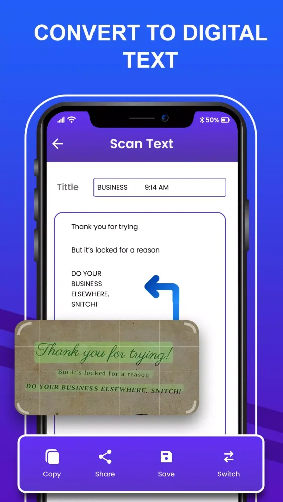 Hand written to Text Converter Screenshots