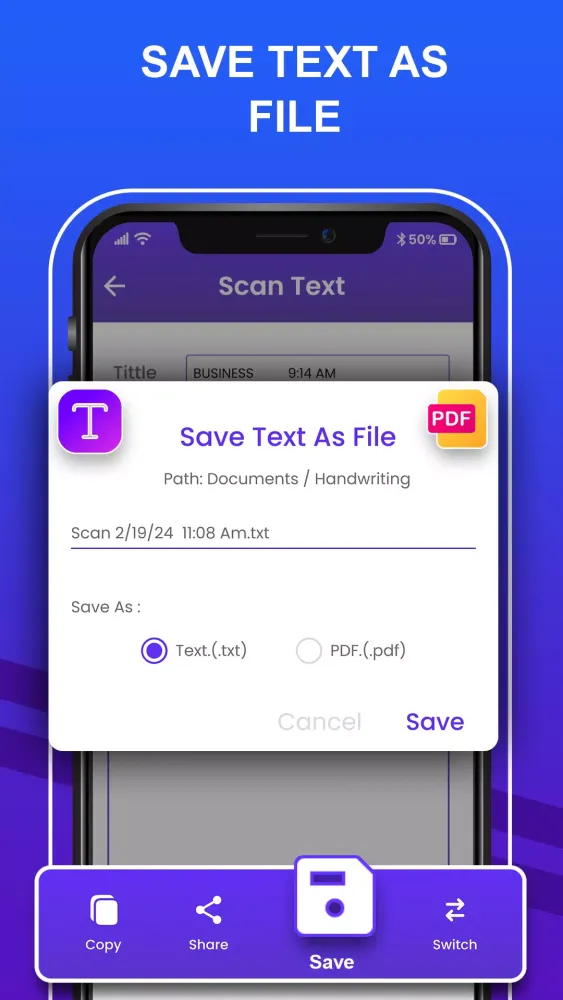Hand written to Text Converter Screenshots