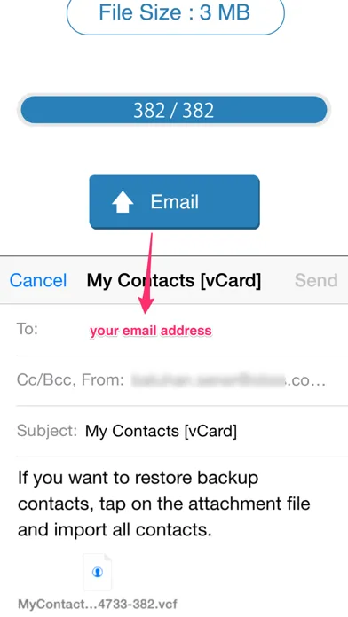 My Contacts Backup স্ক্রিনশট