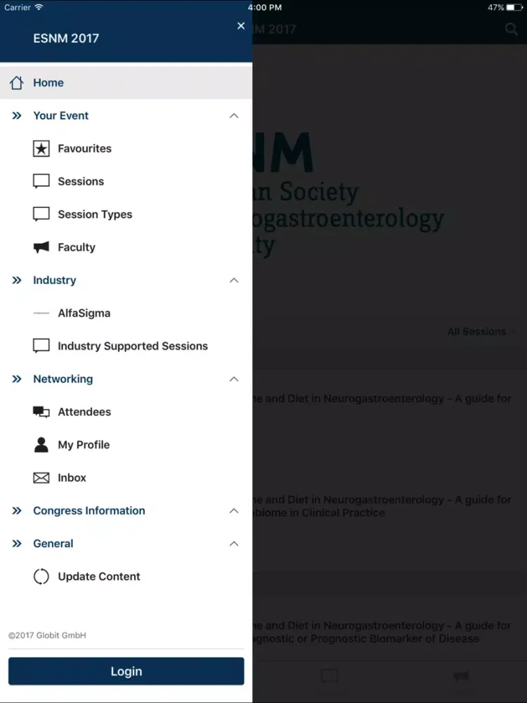 ESNM 2017 iPad 应用截图