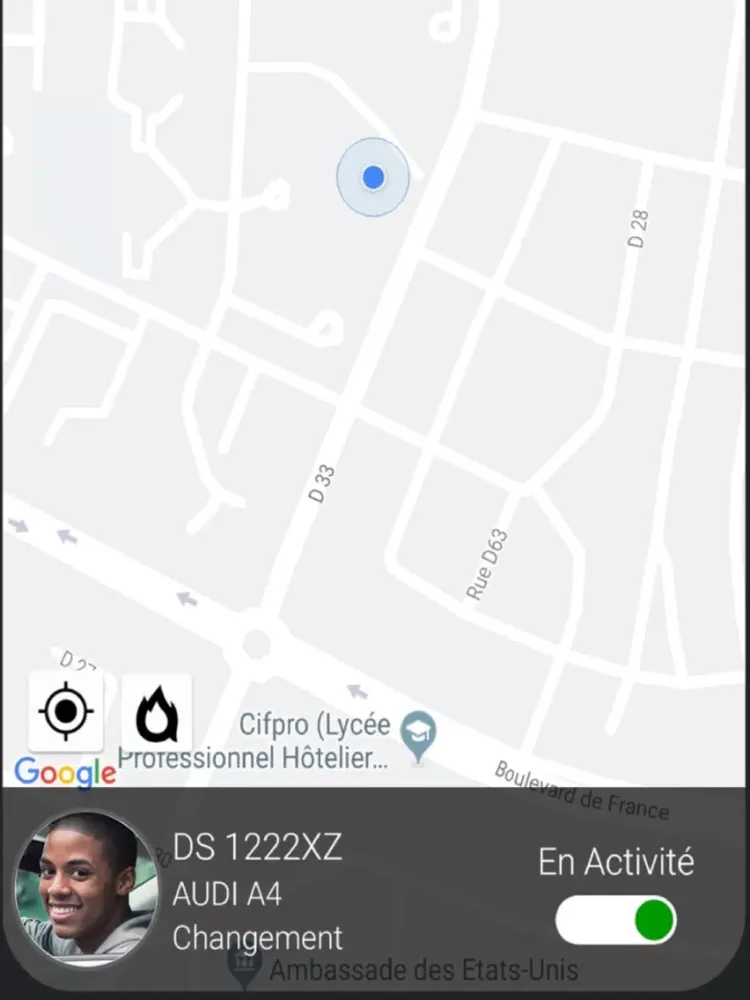Tangkapan skrin Bravo Chauffeur iPad 