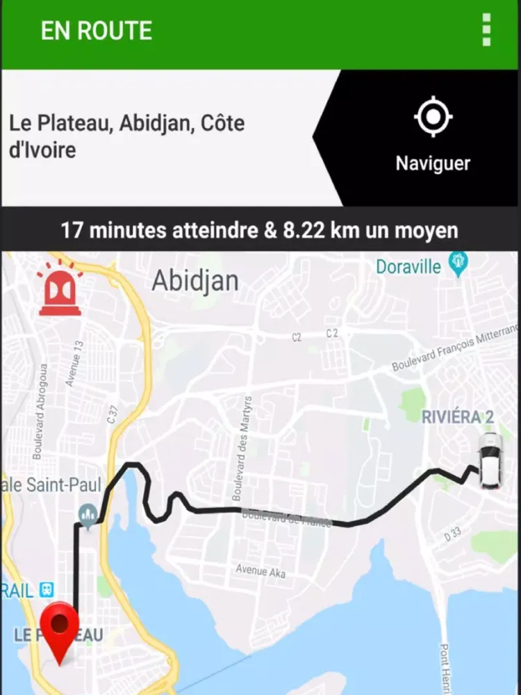Tangkapan skrin Bravo Chauffeur iPad 