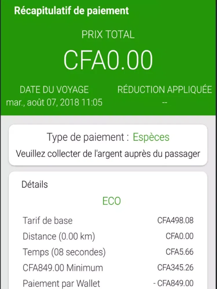Tangkapan skrin Bravo Chauffeur iPad 