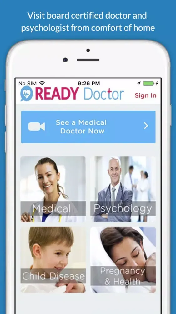 Zrzuty ekranu ReadyDoctor_Patient