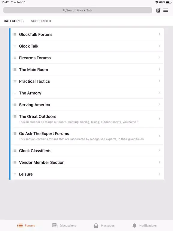 Glock Talk iPad  Screenshots