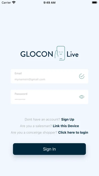 Ảnh chụp màn hình của GloconLive Store
