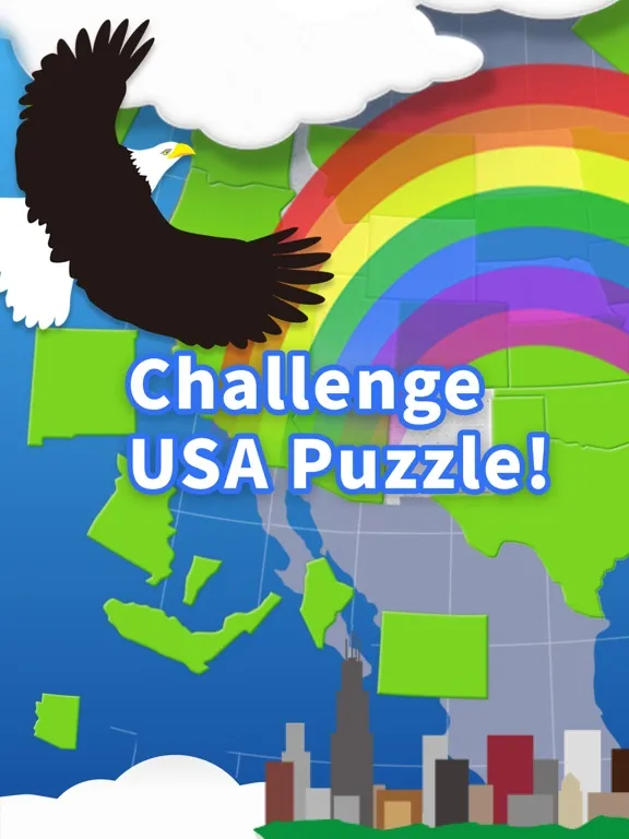 USA Map Puzzle HD iPad  স্ক্রিনশট