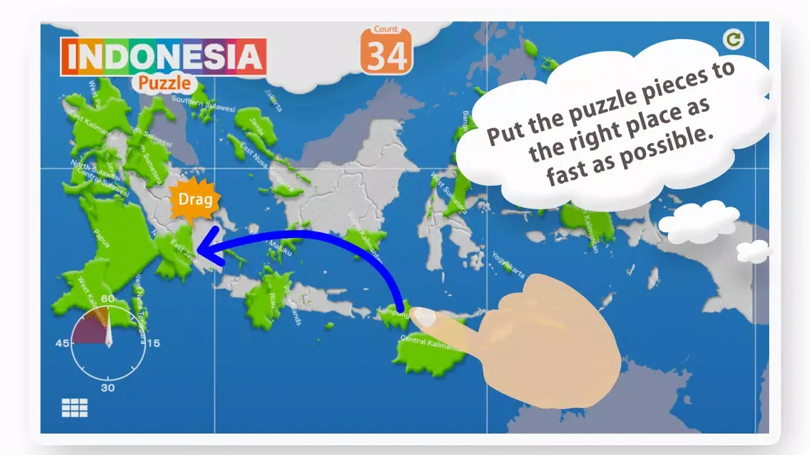 Tangkapan skrin Indonesia Puzzle for iPhone