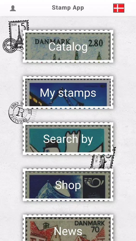 Stempel Danmark, Filateli スクリーンショット