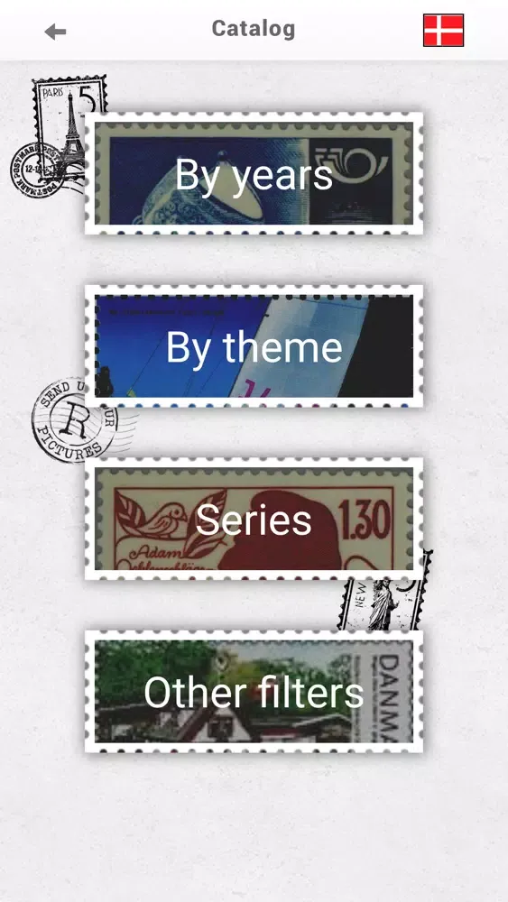 Stempel Danmark, Filateli スクリーンショット