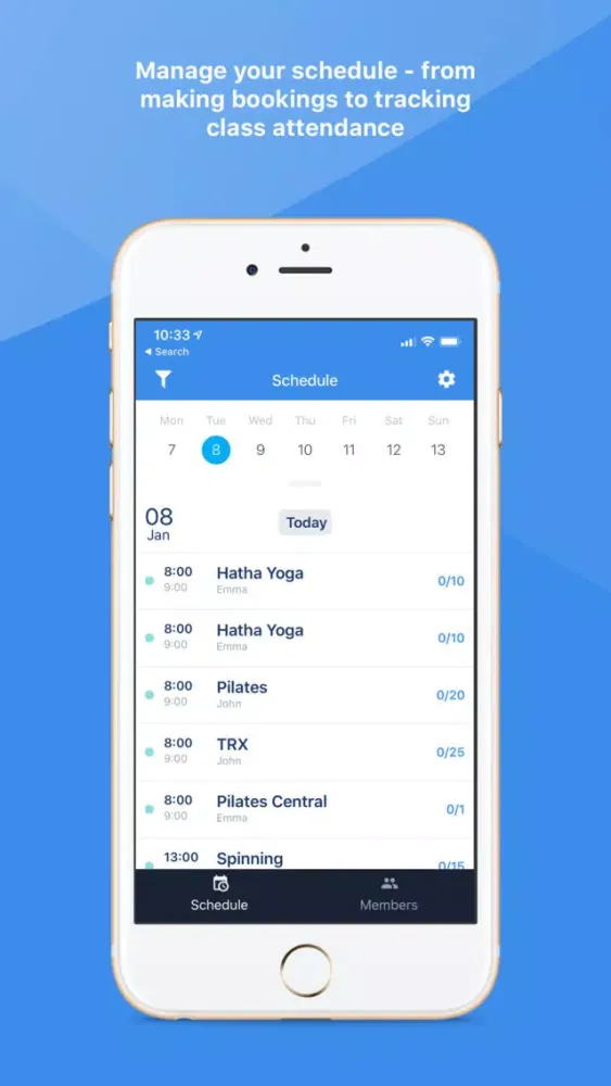 Tangkapan skrin Glofox Pro