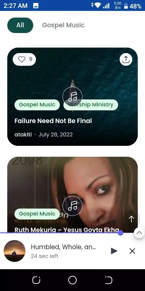 Tangkapan layar Glorified Christ Ministry