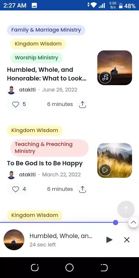 Tangkapan layar Glorified Christ Ministry