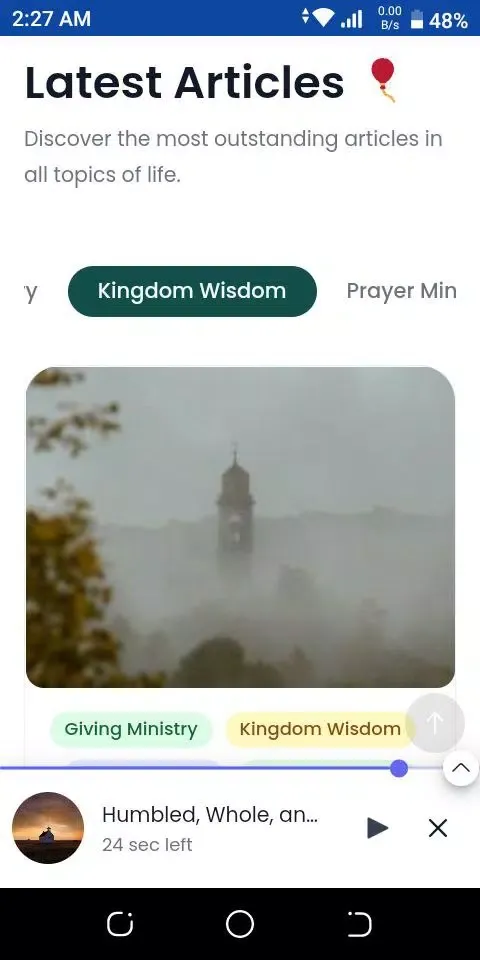 Tangkapan layar Glorified Christ Ministry