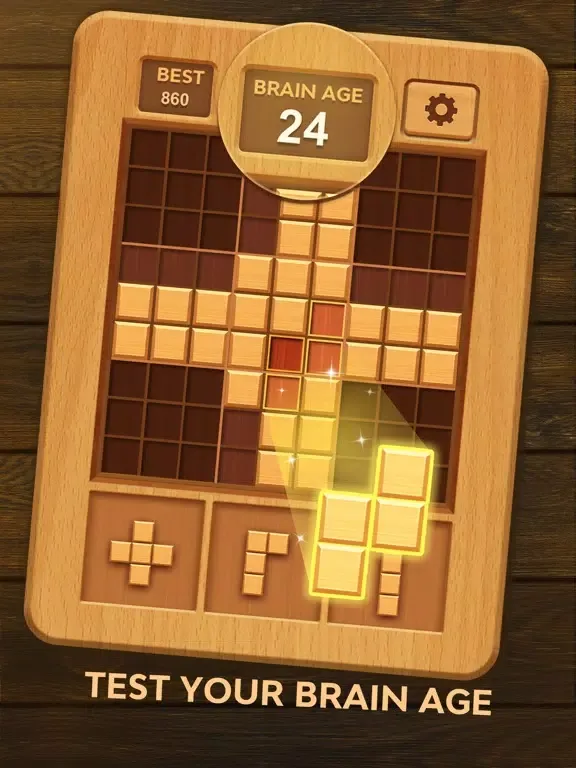 ภาพหน้าจอของ Wood Block Puz- Classic Jigsaw iPad 